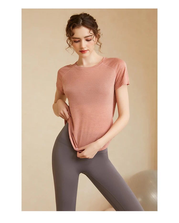 Back Mesh Stitching Breathable Sport Shirts