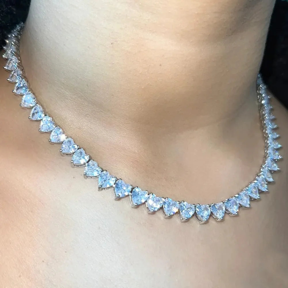 Crystal Tennis Chain Necklace