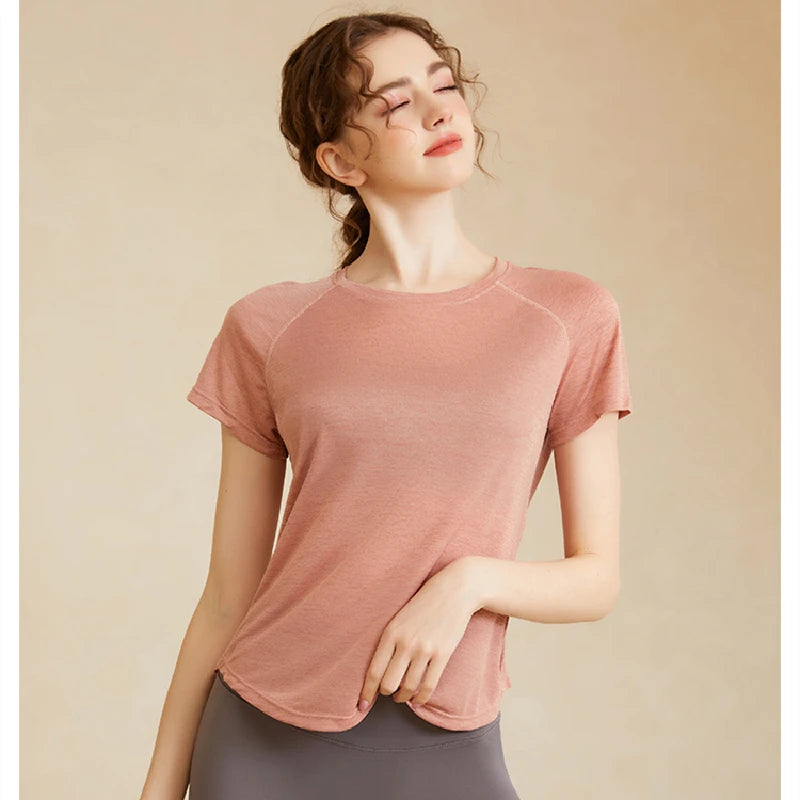 Back Mesh Stitching Breathable Sport Shirts