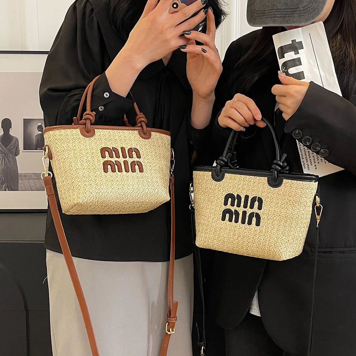 Beach Grass Woven Bag Women's