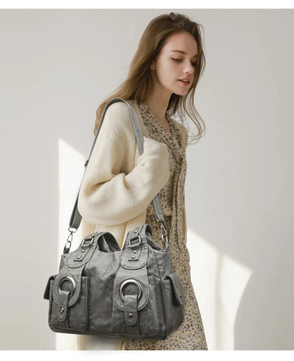 Leather Female Handbags Tote Bags