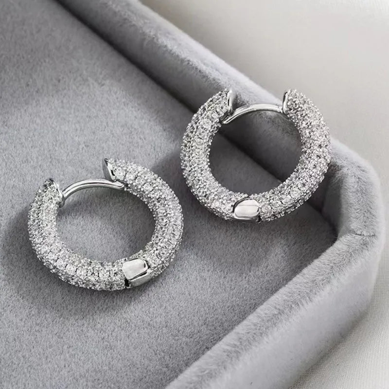 Original 925 Silver Sterling Hoops Luxury Earrings
