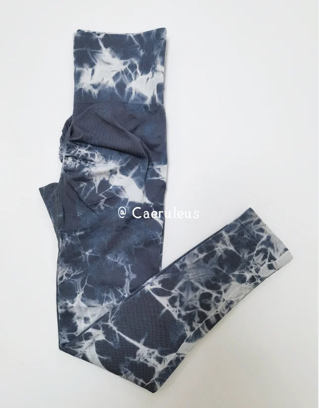 Women Athletic Tie Dye Gym Leggings