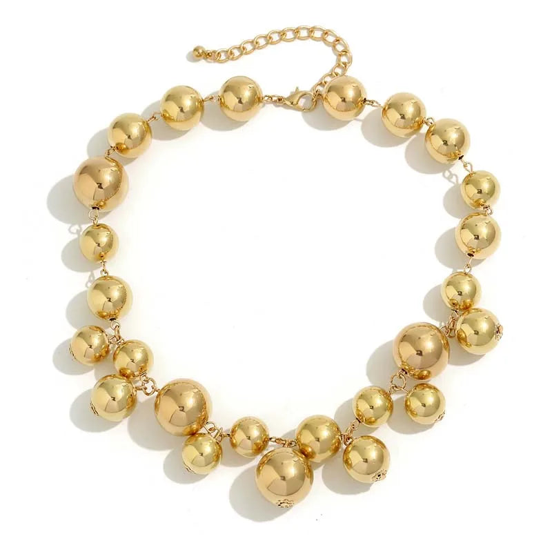 Exaggerated Metal Big Ball Pearls