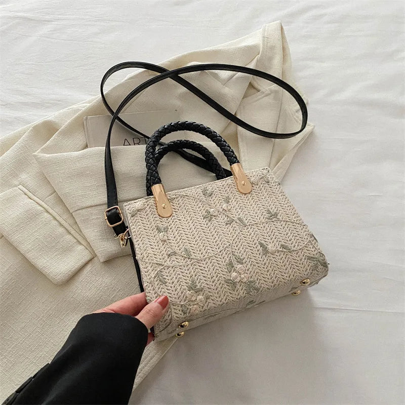 Fashion Summer Straw Top-handle Bags
