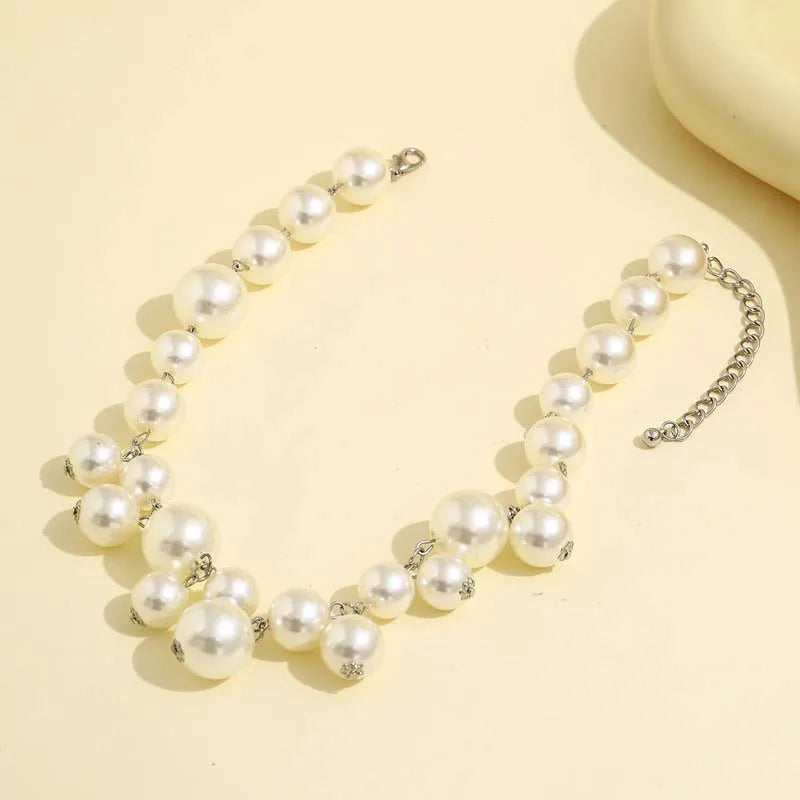 Exaggerated Metal Big Ball Pearls