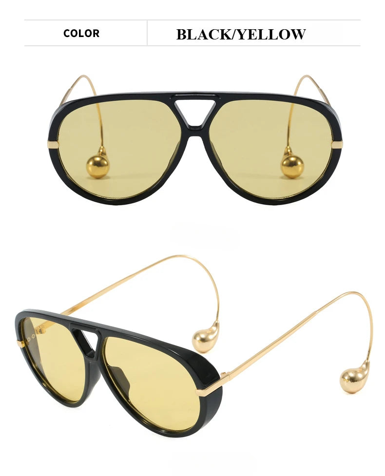 Luxury Brand Designer Oversized Pilot Sunglasses