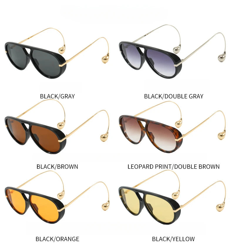 Luxury Brand Designer Oversized Pilot Sunglasses