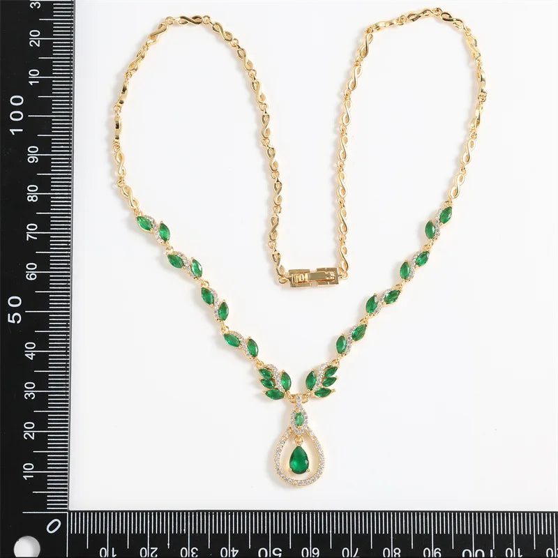Cubic Zircon Leaf Necklaces For Women