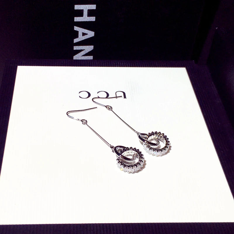 Micro Inlaid Round Zircon Earring