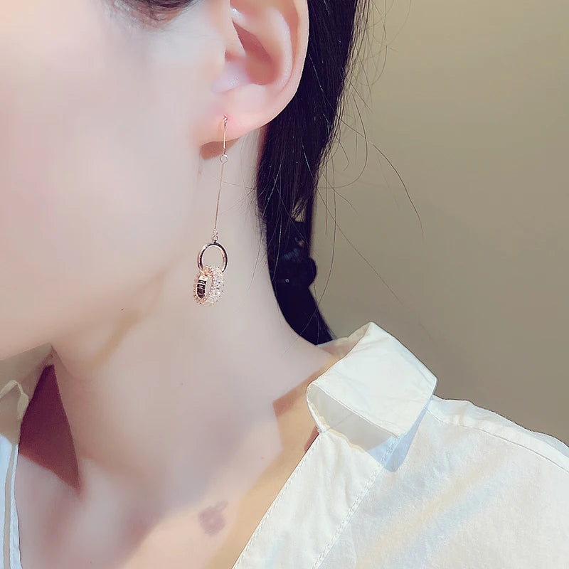 Micro Inlaid Round Zircon Earring