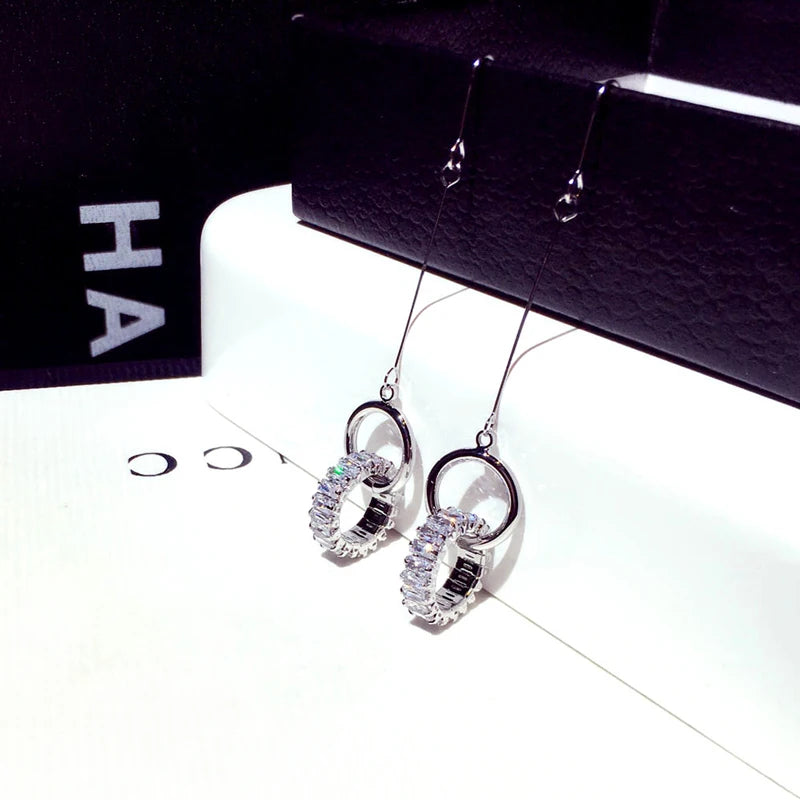 Micro Inlaid Round Zircon Earring