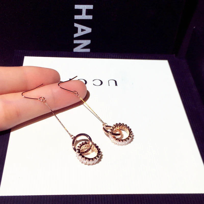 Micro Inlaid Round Zircon Earring