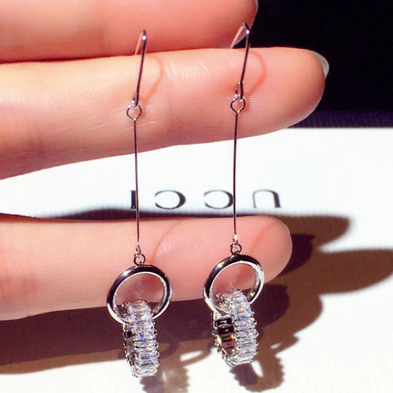 Micro Inlaid Round Zircon Earring