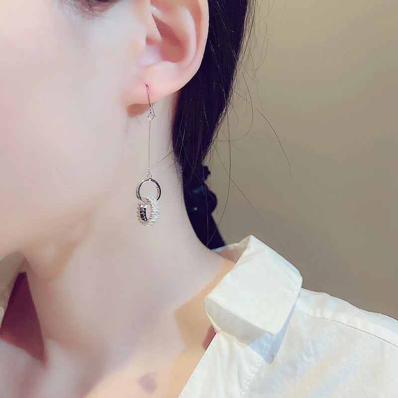 Micro Inlaid Round Zircon Earring