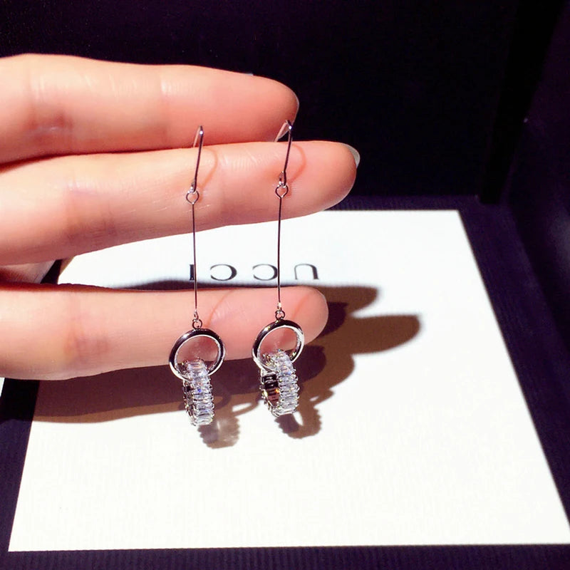 Micro Inlaid Round Zircon Earring