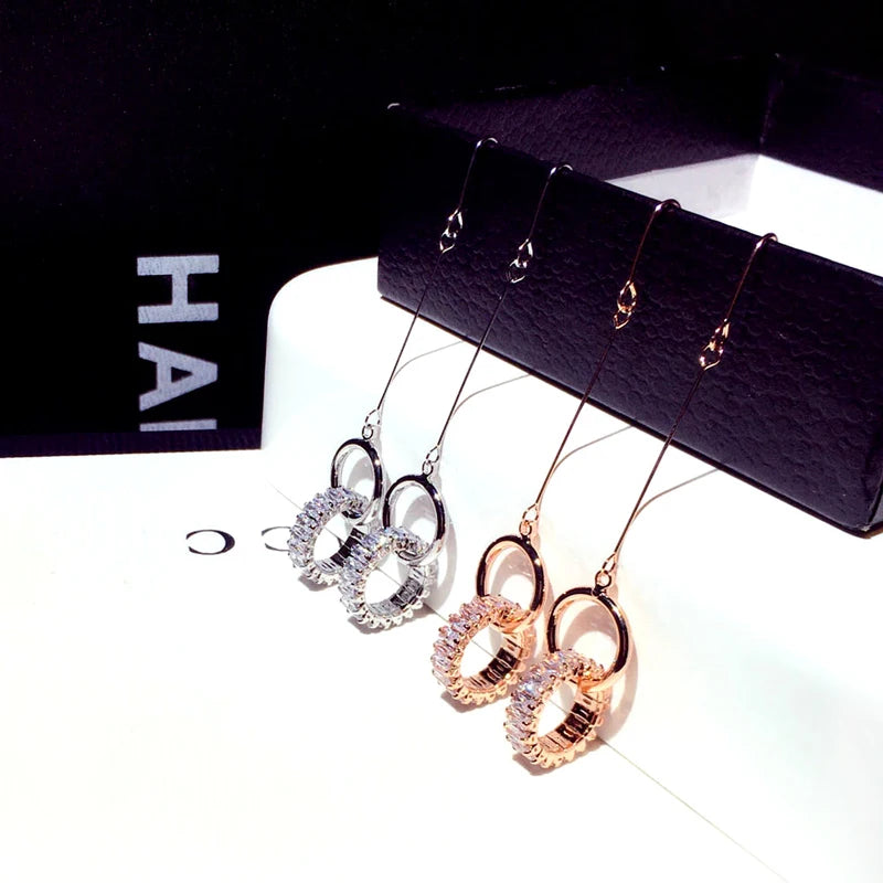 Micro Inlaid Round Zircon Earring