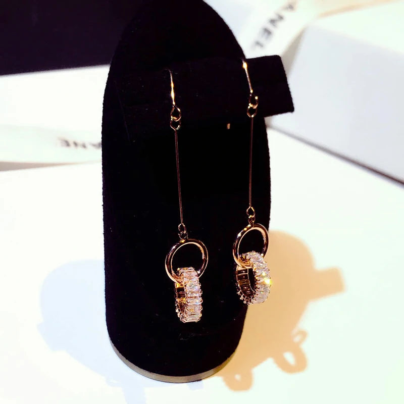 Micro Inlaid Round Zircon Earring