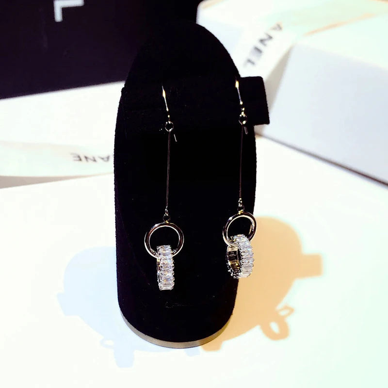 Micro Inlaid Round Zircon Earring